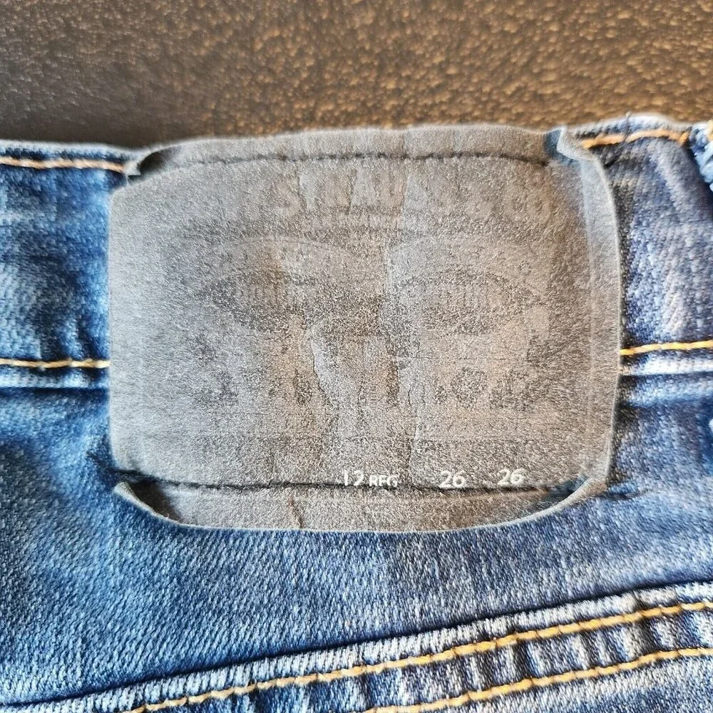 Levis‎ 511 Jeans Performance Slim Boys Size 12 Reg 26x26 Blue Denim Stretch EUC